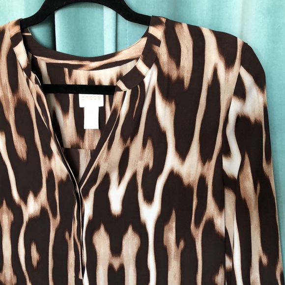 Chico’s animal print top! - Picture 2 of 12